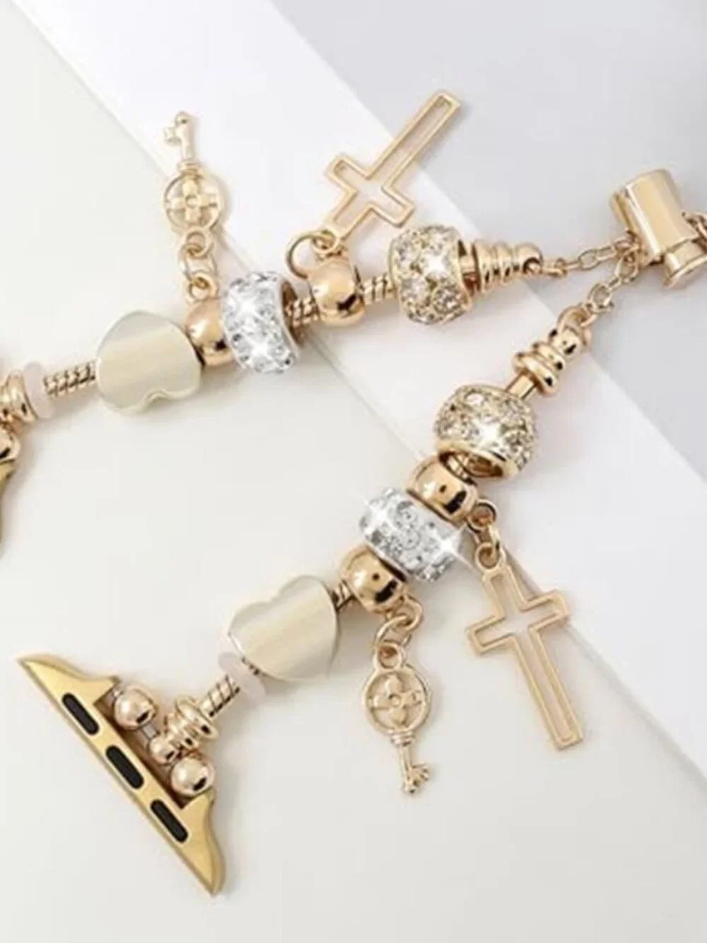 NEW Gold Stylish Apple Watch Band with Charms